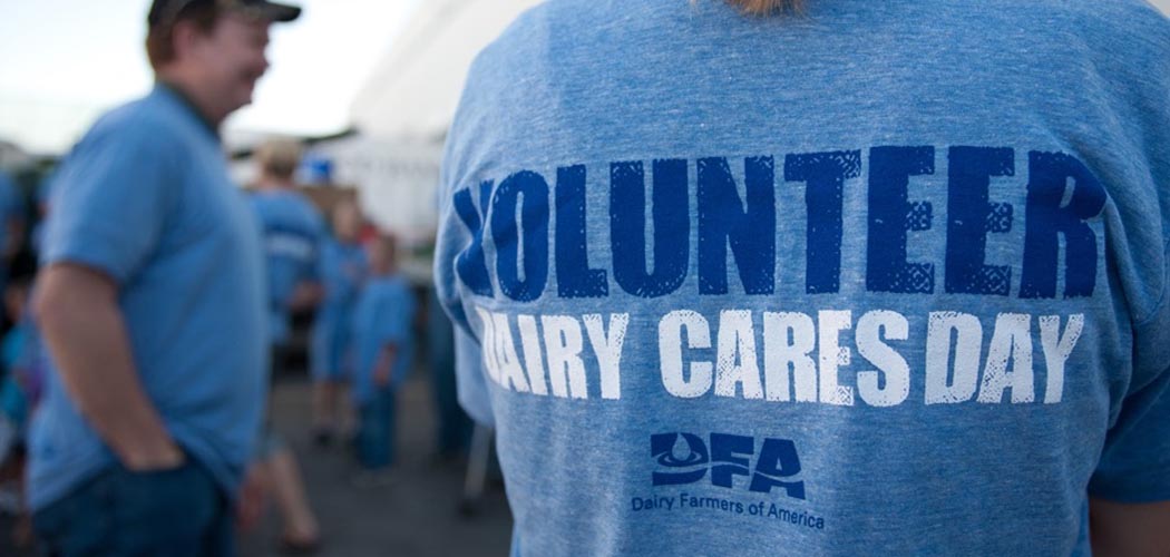 Volunteer dairy cares shirt